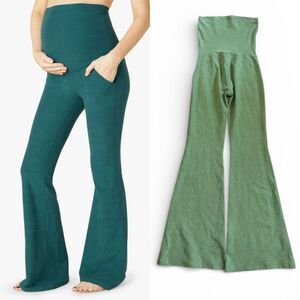 Beyond the Bump Spacedye All Day Flare Pocket Maternity Pant Rosemary Heather